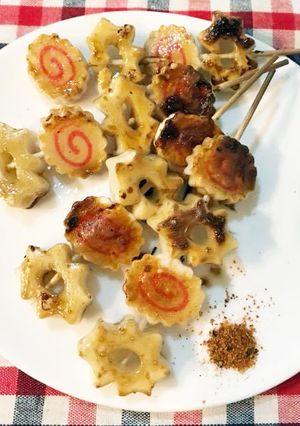 簡単!「ちくわぶとなるとのいとこ焼き」-レシピのメイン写真