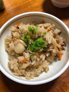 ベビーホタテの炊き込みご飯-レシピのメイン写真