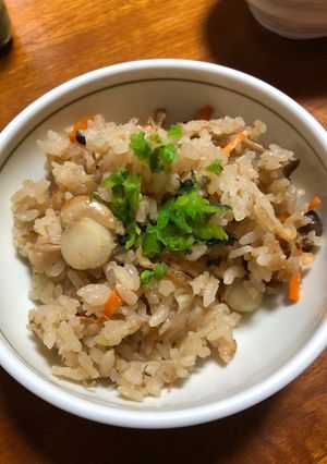 ベビーホタテの炊き込みご飯-レシピのメイン写真