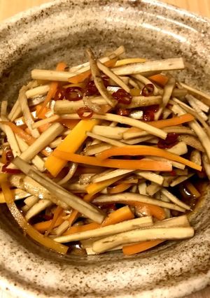 電子レンジできんぴらゴボウ-レシピのメイン写真