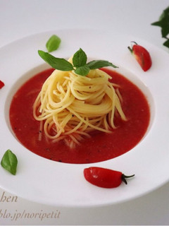 簡単♡トマトの冷製パスタ♡-レシピのメイン写真