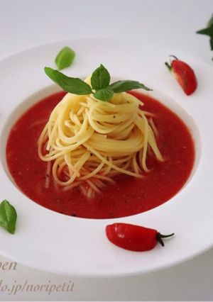 簡単♡トマトの冷製パスタ♡-レシピのメイン写真
