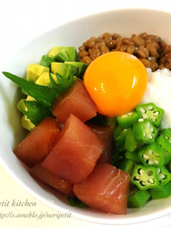 パパッと簡単♡ネバネバ〜♪ばくだん丼♡-レシピのメイン写真