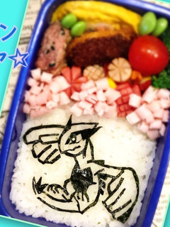キャラ弁 海苔で 簡単☆ポケモン ルギア-レシピのメイン写真