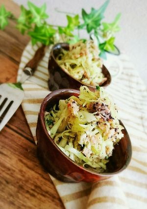 楽うまっ！キャベツのゆかりツナサラダ-レシピのメイン写真