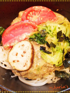 鯖缶で簡単・私の★濃厚冷や汁ぶっかけ麺-レシピのメイン写真