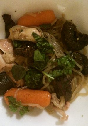 鶏のもも肉と、しらたきの煮物、美味です！-レシピのメイン写真