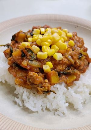 季節の野菜とさば缶のドライカレー-レシピのメイン写真