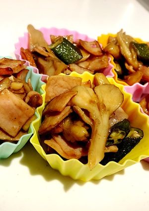 ポン酢で♪舞茸オクラハムのさっぱり炒め-レシピのメイン写真