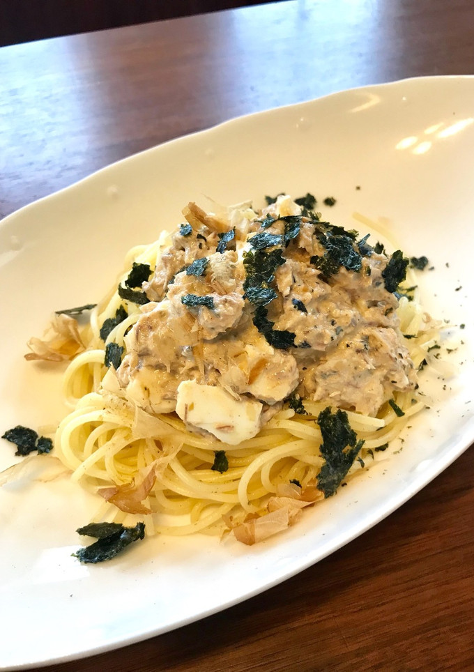 のせるだけ☆さば缶マヨネーズの和風パスタ-レシピのメイン写真