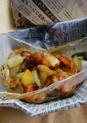 親子で防災 ポリ袋カレー-レシピのメイン写真