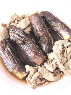 ♡豚しゃぶ肉とナスの煮物♡-レシピのメイン写真