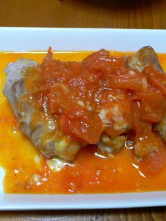豚肉チーズロール・フレッシュトマト煮-レシピのメイン写真
