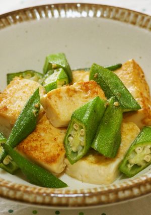 オクラと豆腐のソテー♪香ばし醤油♪-レシピのメイン写真