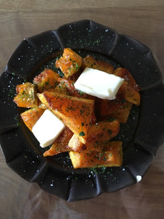揚げかぼちゃの青のりバターのせ-レシピのメイン写真