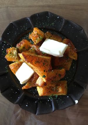 揚げかぼちゃの青のりバターのせ-レシピのメイン写真