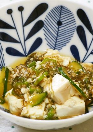 オクラ・豆腐・ガゴメ昆布のトロトロポン酢-レシピのメイン写真