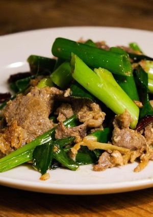 台湾ネギたっぷり牛肉炒め 「葱爆牛肉」-レシピのメイン写真