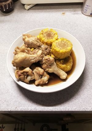 トウモロコシと鶏手羽元の煮物-レシピのメイン写真