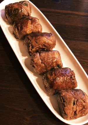 寝かせ玄米で☆肉巻きおにぎり-レシピのメイン写真