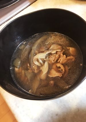 舞茸と茄子と豚肉のつけ汁-レシピのメイン写真