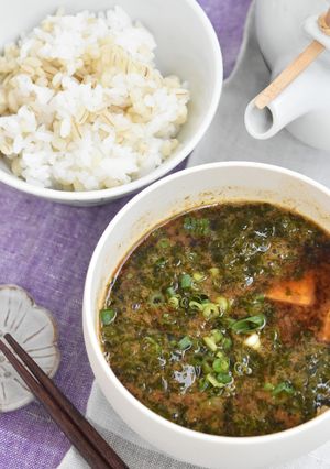 がごめ昆布きざみと豆腐の赤だし-レシピのメイン写真