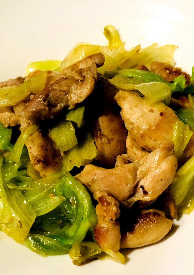 鶏肉とレタスの炒め物-レシピのメイン写真