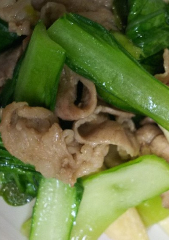 おっさんの野菜と豚肉コマの油炒め-レシピのメイン写真
