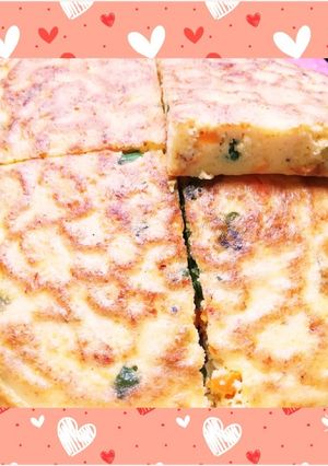 フライパンで人参ピーマンの米粉ケークサレ-レシピのメイン写真