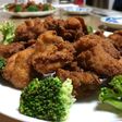 日清唐揚げ粉で鶏モモ肉を唐揚げ