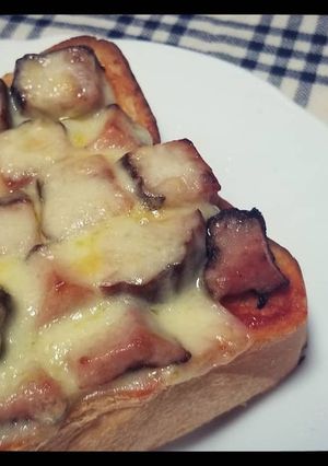 【焼豚のピザ風トースト】-レシピのメイン写真