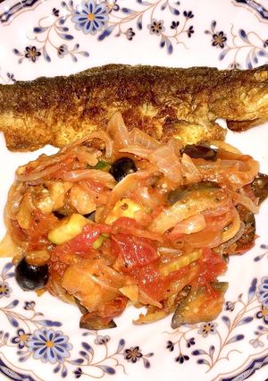 岩魚の唐揚げ、ラタトゥイユ添え-レシピのメイン写真