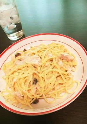 失敗しないクリームスパ しめじとツナ-レシピのメイン写真