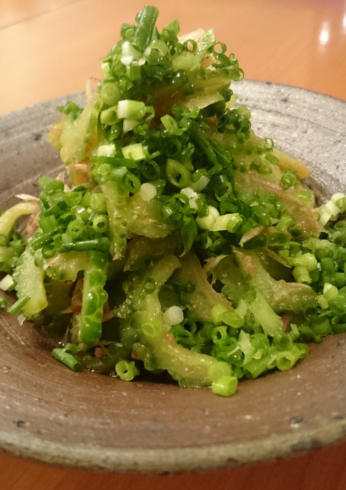 ゴーヤを梅と茗荷のお浸しでさっぱり食う！-レシピのメイン写真