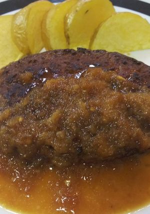 簡単美味・シャリアピンソースのハンバーグ-レシピのメイン写真