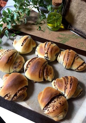チョコシートくるくる☆ロールパン-レシピのメイン写真