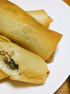 さば缶と椎茸の春巻き-レシピのメイン写真