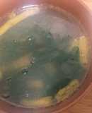 ささげ豆とじゃがいものピリ辛海藻スープ