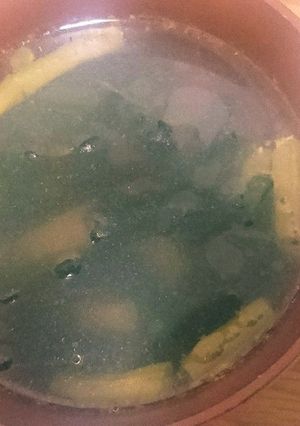 ささげ豆とじゃがいものピリ辛海藻スープ-レシピのメイン写真