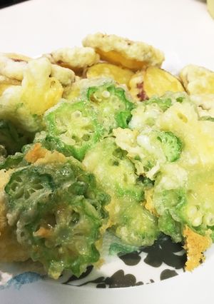オクラ&チーズのおつまみ天-レシピのメイン写真