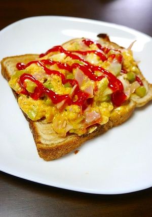 朝ごはん！朝ごパン☆オムレツトースト-レシピのメイン写真