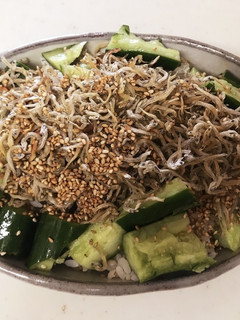 カリカリちりめんじゃことたたききゅうり丼-レシピのメイン写真