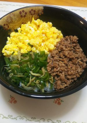 フライパン一つで作る三色丼☆-レシピのメイン写真