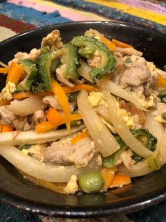 お野菜と!ゴーヤと豚肉のサッパリ梅肉炒め-レシピのメイン写真