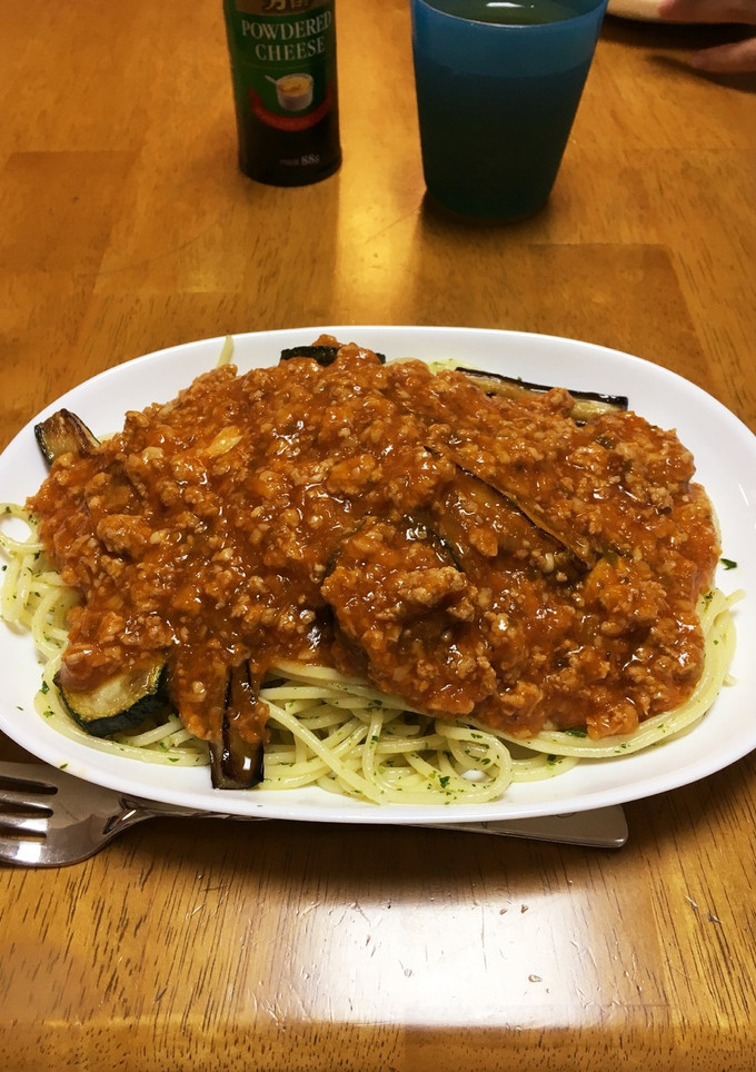 トマトジュースとぶた肉の簡単ミートソース-レシピのメイン写真