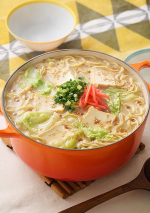 厚揚げとキャベツの楽なべ-レシピのメイン写真