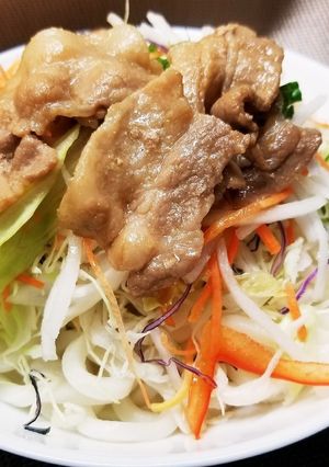 冷し野菜サラダうどん豚バラ甘辛ダレ-レシピのメイン写真