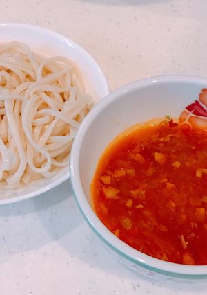 余ったミネストローネで、つけうどん！-レシピのメイン写真