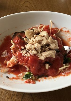 楽ちん 冷たいトマトソースの冷たいパスタ-レシピのメイン写真