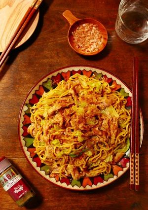 簡単レンジdeヘルシースパイシーやきそば-レシピのメイン写真